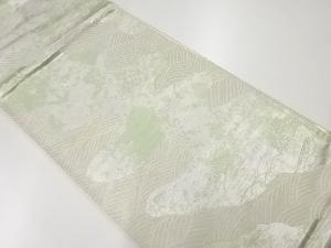アンティーク　波に花鳥模様織出し袋帯（材料）